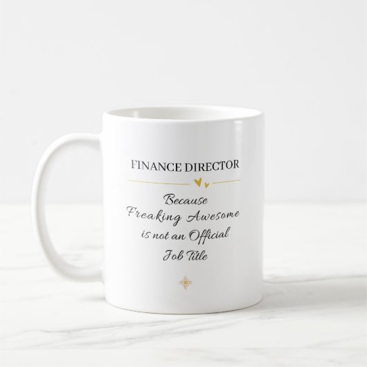 Mug Citation de bureau de directeur financier (Gauche)