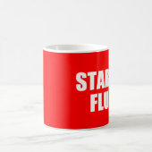 Mug Citation de café amusante : Liquide de démarrage (Centre)