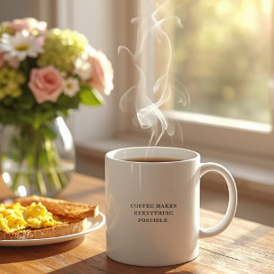 Mug Citation de café amusante Typographie moderne et t