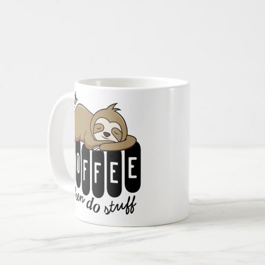 Mug Citation de café couché (Devant gauche)