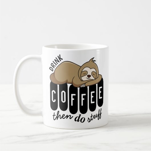 Mug Citation de café couché (Gauche)