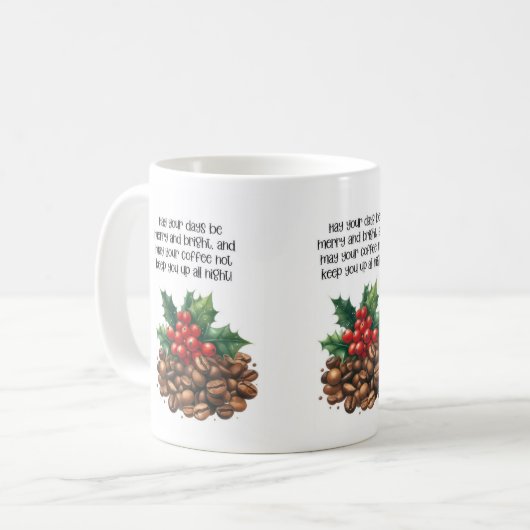 Mug Citation de café de Noël (Devant gauche)