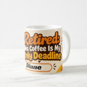 Mug Citation de café de retraite drôle (Devant droit)