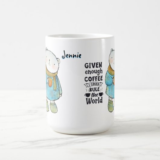 Mug Citation de café d'ours (Centre)