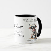 Mug Citation De Café Drôle De Vache (Devant droit)