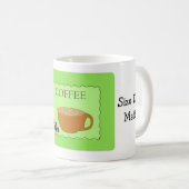 Mug Citation de café drôle La taille compte (Devant droit)