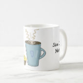 Mug Citation de café drôle La taille compte (Devant droit)