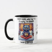 Mug Citation de café en colère grumpy (Gauche)