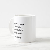 Mug Citation de café et de cigarettes Texte humoristiq (Devant gauche)