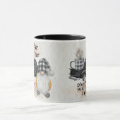 Mug Citation de Camion Gnome Coffee Blanc Noir Plaid (Centre)