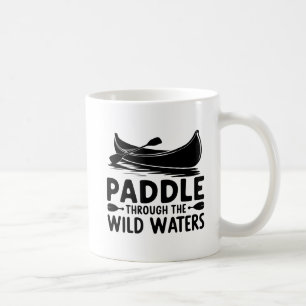 Mug Citation de canot d'aventure Silhouette Paddle Art