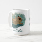 Mug Citation de capybara amusant de style aquarelle ju (Devant gauche)