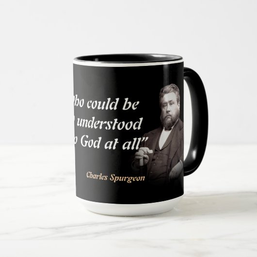 Mug Citation de Charles Spurgeon sur la compréhension  (Devant droit)
