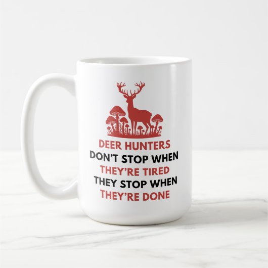 Mug Citation de Chasseur de cerfs | Cadeau de chasse a (Gauche)