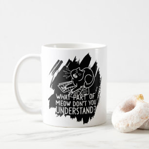 Mug Citation de chat amusante Black Splash