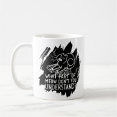 Mug Citation de chat amusante Black Splash (Gauche)