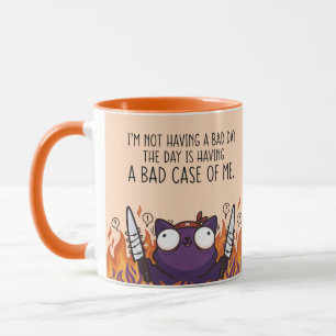 Mug Citation de chat chaotique sarcastique drôle jour