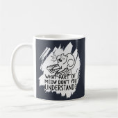 Mug Citation de chat drôle de Splash blanc (Gauche)