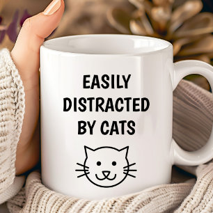Mug Citation De Chat Drôle - Facilement Distrait Par L