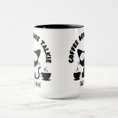 Mug Citation de chat et de café amusant personnalisée  (Centre)