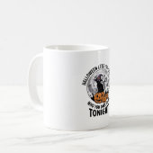 Mug Citation de chat Halloween Citrouille Sorcière Gra (Devant gauche)