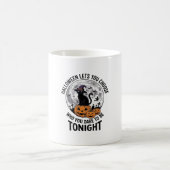 Mug Citation de chat Halloween Citrouille Sorcière Gra (Centre)