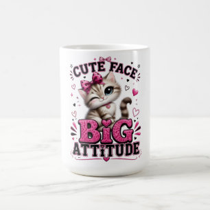 Mug Citation de chat sassy au visage mignon et à la gr