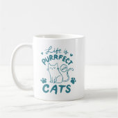 Mug Citation de chat simple Charmant Empreinte de patt (Gauche)