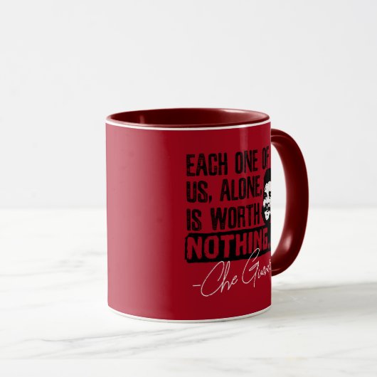 Mug Citation De Che Guevara - Chacune Ne Vaut Rien (Devant droit)