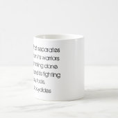 Mug Citation de chercheurs et de guerriers par (Centre)
