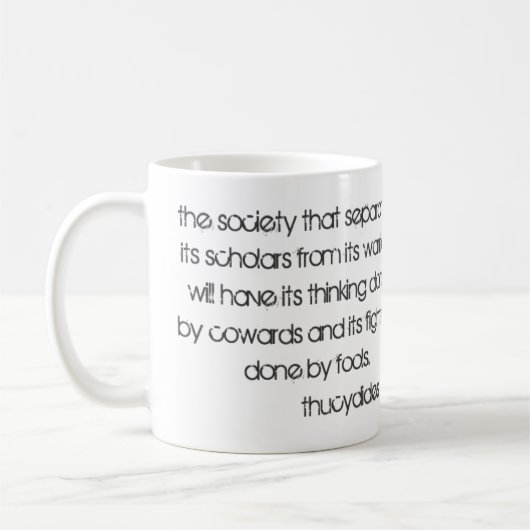 Mug Citation de chercheurs et de guerriers par (Gauche)