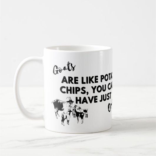 Mug Citation de chèvre amusante : Les chèvres sont com (Gauche)