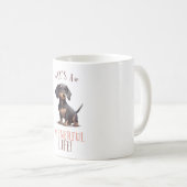 Mug Citation de chien mignon Dachshund (Devant droit)