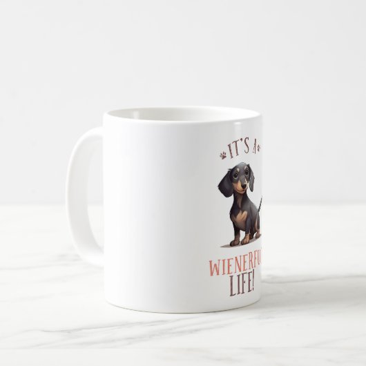 Mug Citation de chien mignon Dachshund (Devant gauche)