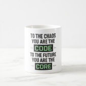 Mug Citation de codage inspirante – Code et noyau (Centre)