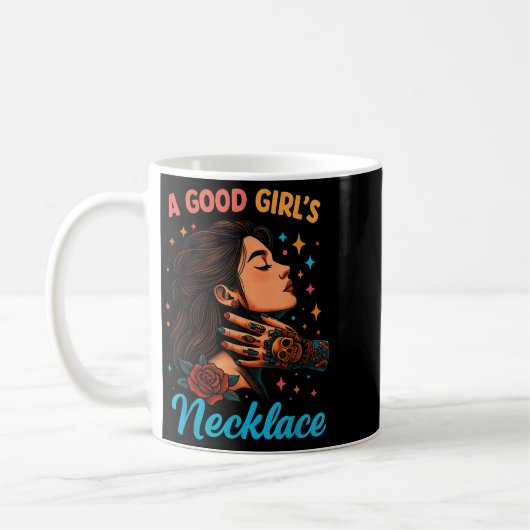 Mug Citation de collier préféré d'une bonne fille (Gauche)