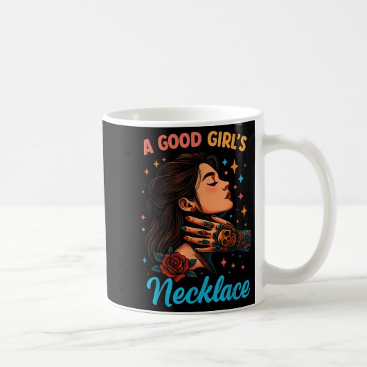 Mug Citation de collier préféré d'une bonne fille (Droite)