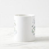 Mug Citation de couleur d'eau florale verte en bleu de (Centre)