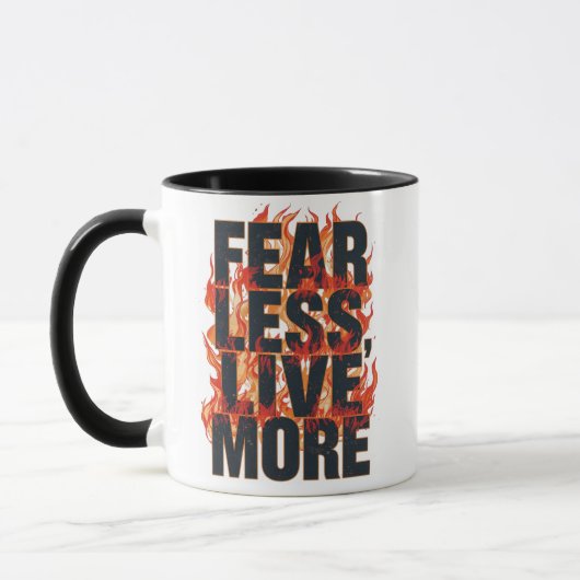 Mug Citation de courage et de vie de style grunge (Gauche)