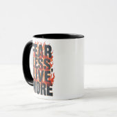 Mug Citation de courage et de vie de style grunge (Devant gauche)