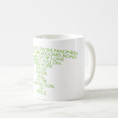 Mug Citation de cours - échappez-vous aujourd'hui de (Devant droit)