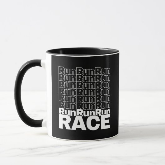 Mug Citation de course en cours de course motivationne (Gauche)