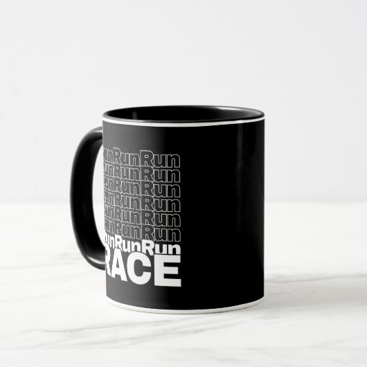 Mug Citation de course en cours de course motivationne (Devant gauche)