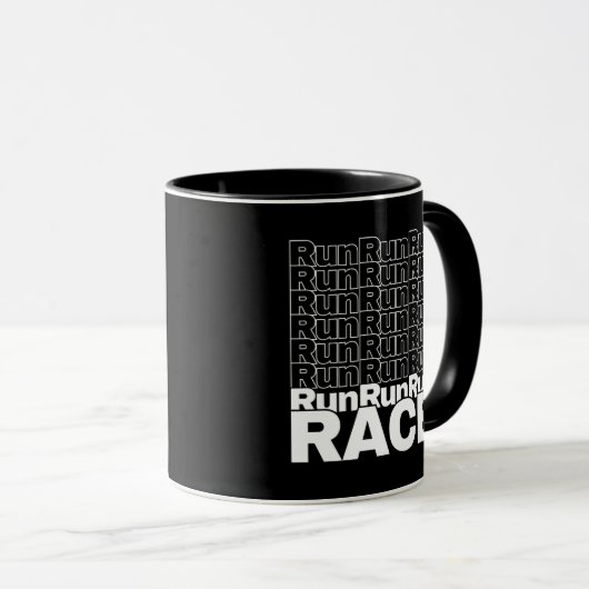 Mug Citation de course en cours de course motivationne (Devant droit)