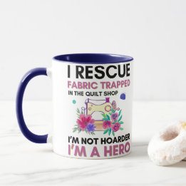 Mug Citation de couture drôle Machine à coudre florale