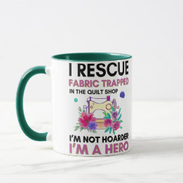Mug Citation de couture drôle Machine à coudre florale