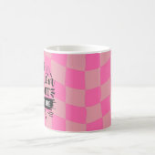 Mug Citation de cuisine drôle rétro rose (Centre)