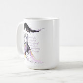 Mug Citation de dame illustrée d'inspiration Self LOVE (Devant gauche)