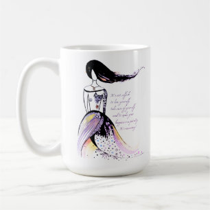 Mug Citation de dame illustrée d'inspiration Self LOVE