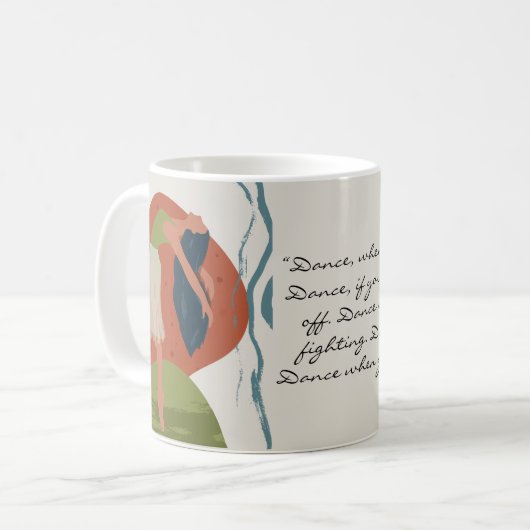 Mug Citation de danse Rumi avec danseuse (Devant gauche)